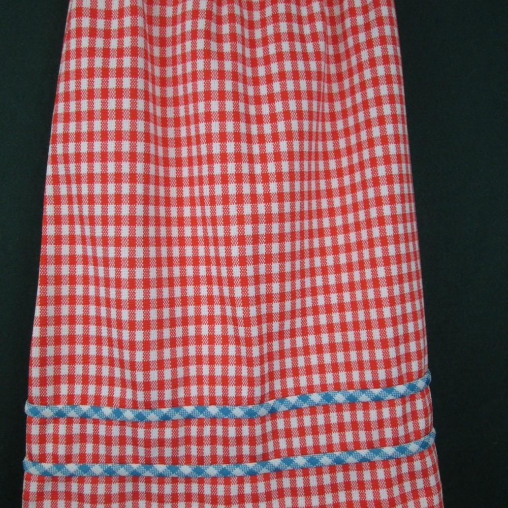 Vintage 1970's Gingham Double Knit Skirt 24" - Picture 3 of 5